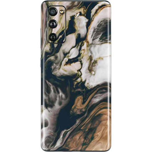 Copper and Black Marble Ink Galaxy S20 Fan Edition Skin